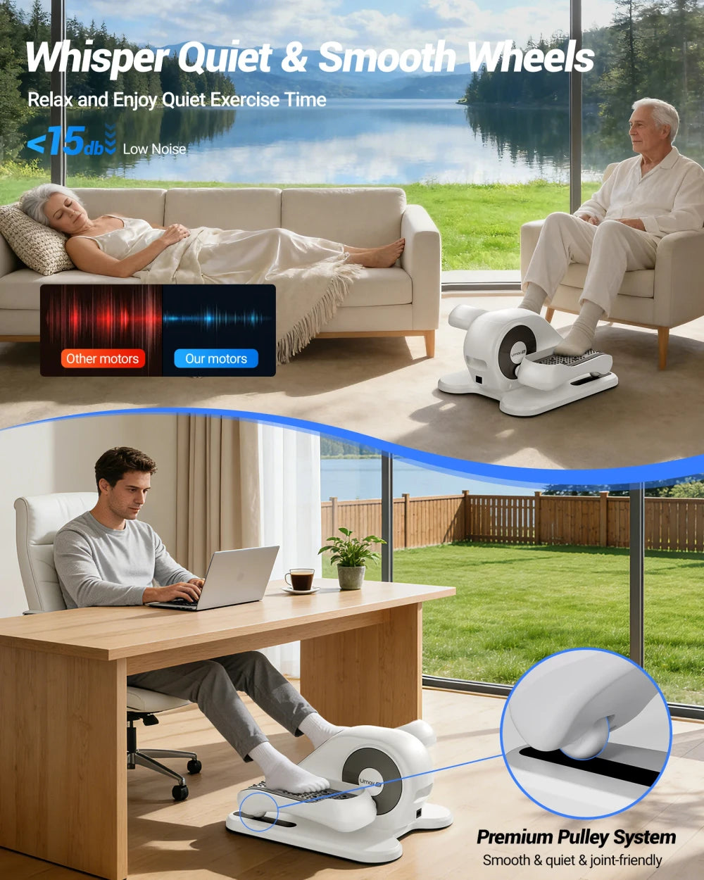 Under-Desk Electric Elliptical